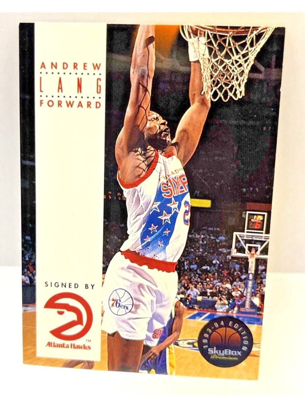 1993-94 Skybox Andrew Lang Philadelphia 76ers Basketball Cd #141 S260